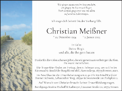 Trauerfall Christian Meißner