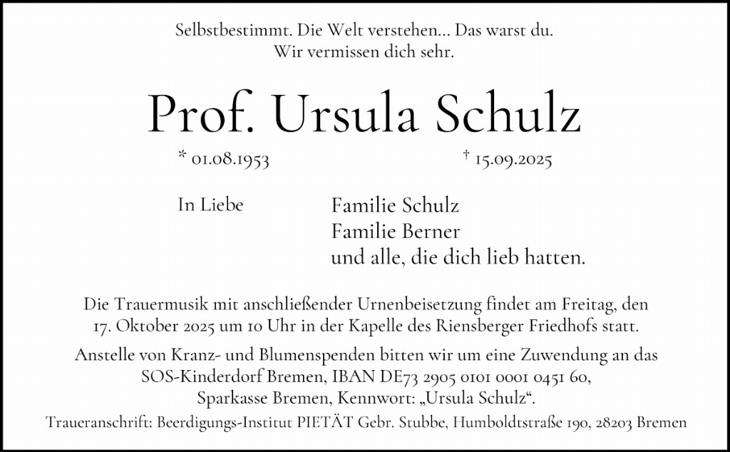 Prof. Ursula Schulz