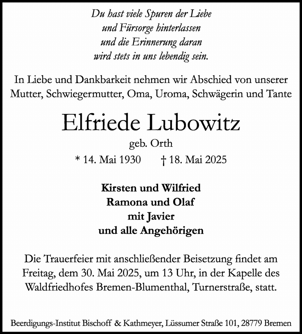 Elfriede Lubowitz
