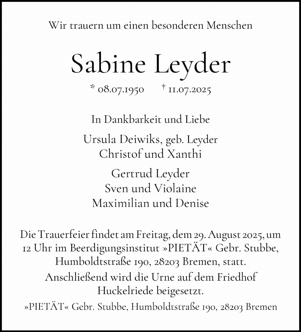 Sabine Leyder