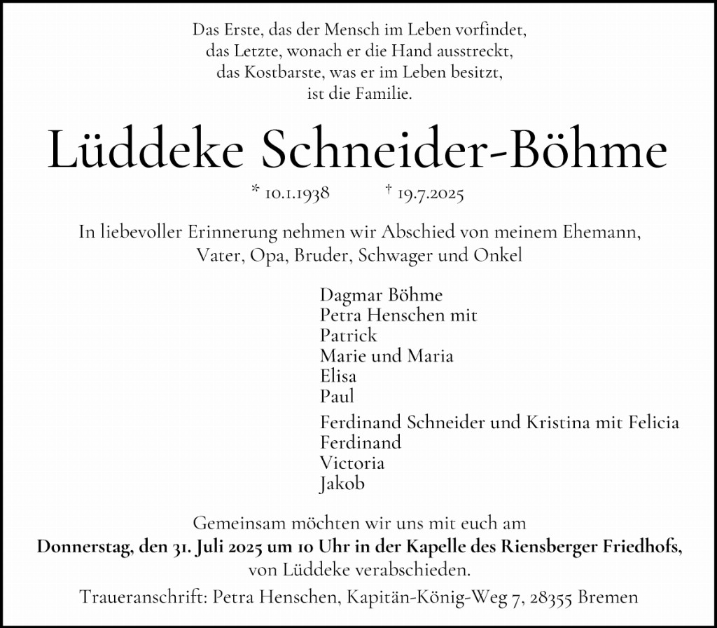 Hans Lüddeke Schneider-Böhme