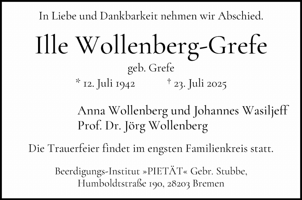 Ilse Wollenberg-Grefe