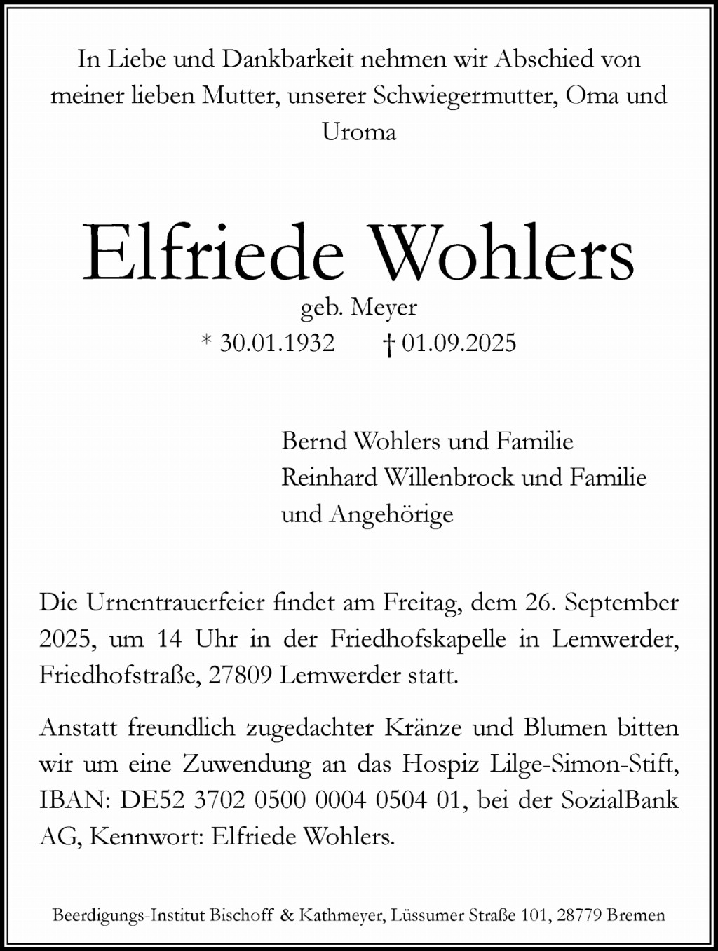 Elfriede Wohlers